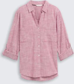 TOM TAILOR Damen Bluse mit Brusttaschen, rot, Meliert, Gr. 34