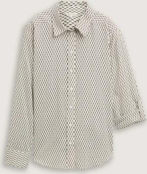 TOM TAILOR Damen Bluse mit Muster, beige, Gemustert, Gr. 46