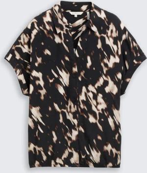 TOM TAILOR Damen Bluse mit Muster, braun, Animalprint, Gr. 46