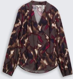 TOM TAILOR Damen Bluse mit Muster, braun, Gemustert, Gr. 38