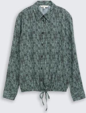 TOM TAILOR Damen Bluse mit Muster, grün, Gemustert, Gr. 36