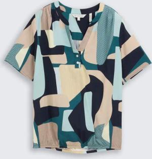 TOM TAILOR Damen Bluse mit Muster, grün, Gemustert, Gr. 36