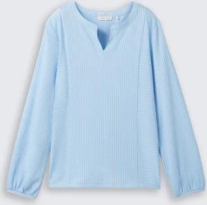 TOM TAILOR Damen Bluse mit Streifenmuster, blau, Gestreift, Gr. S
