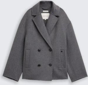 TOM TAILOR Damen Cabanjacke mit Wollanteil, grau, Meliert, Gr. L