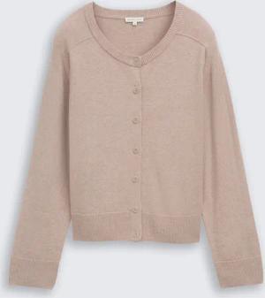 TOM TAILOR Damen Cardigan mit Kaschmir-Anteil, braun, Meliert, Gr. XXL