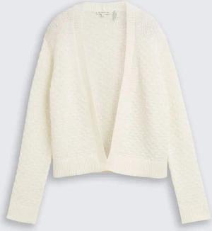 TOM TAILOR Damen Cardigan mit Struktur, weiß, Uni, Gr. XXL