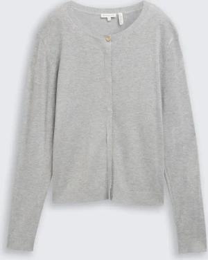 TOM TAILOR Damen Cardigan mit verdeckter Knopfleiste, bunt, Meliert, Gr. L