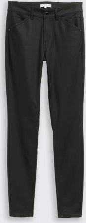 TOM TAILOR Damen Coated TTLUCIE SKINNY Jeans, schwarz, Uni, Gr. 29/34