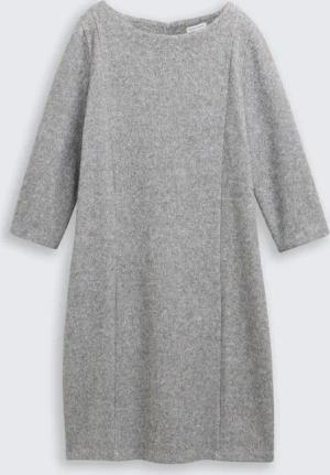 TOM TAILOR Damen Cosy Kleid mit 3/4-Arm, bunt, Meliert, Gr. 44