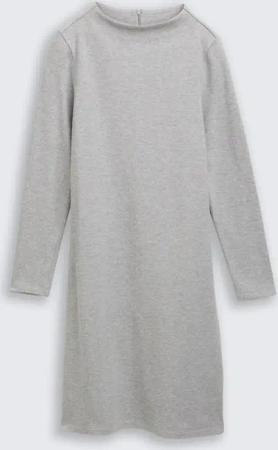 TOM TAILOR Damen Cosy Kleid mit Stehkragen, bunt, Meliert, Gr. 44