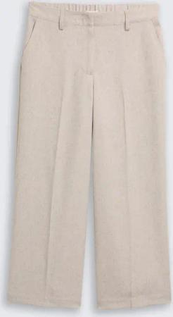 TOM TAILOR Damen Culotte Hose mit Bügelfalte, braun, Meliert, Gr. 42/28