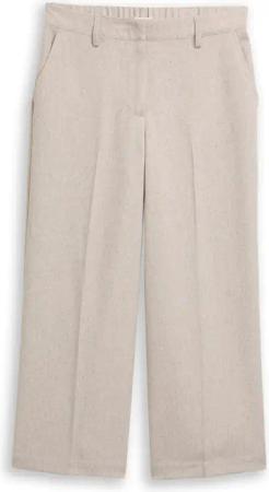 TOM TAILOR Damen Culotte Hose mit Bügelfalte, braun, Meliert, Gr. 42/28