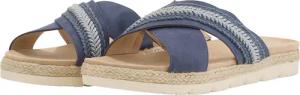 TOM TAILOR Damen Flache Slipper, blau, Uni, Gr. 37