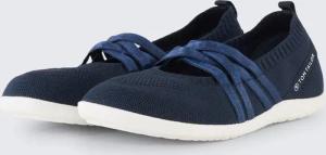 TOM TAILOR Damen Flache Slipper mit Riemen, blau, Uni, Gr. 42