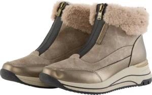 TOM TAILOR Damen Gefütterte Stiefeletten mit Block-Absatz, gold, Uni, Gr. 36