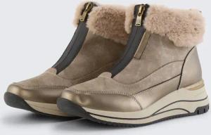 TOM TAILOR Damen Gefütterte Stiefeletten mit Block-Absatz, gold, Uni, Gr. 41