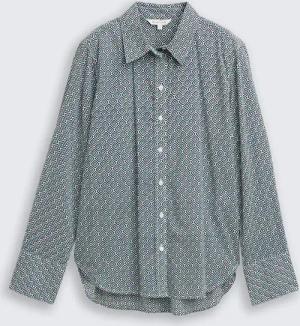 TOM TAILOR Damen Hemdbluse mit Muster, blau, Gemustert, Gr. 40