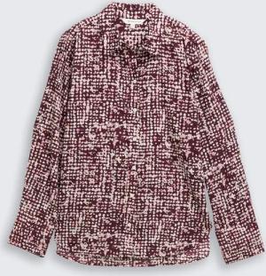 TOM TAILOR Damen Hemdbluse mit Muster, rot, Gemustert, Gr. 40