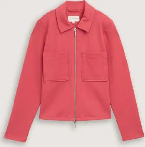 TOM TAILOR Damen Jacke mit Brusttaschen, rot, Uni, Gr. S