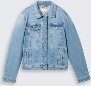 TOM TAILOR Damen Jeansjacke mit recycelter Baumwolle, blau, Uni, Gr. XL