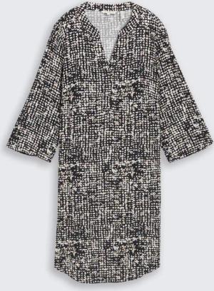 TOM TAILOR Damen Kleid mit Muster, blau, Gemustert, Gr. 36