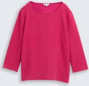 TOM TAILOR Damen Langarmshirt mit Ottoman-Struktur, bunt, Uni, Gr. M