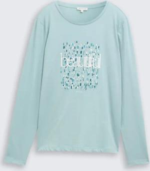 TOM TAILOR Damen Langarmshirt mit Print, grün, Uni, Gr. XXXL