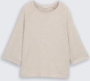 TOM TAILOR Damen Langarmshirt mit Raglanärmeln, braun, Meliert, Gr. L