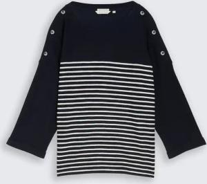 TOM TAILOR Damen Langarmshirt mit Streifenmuster, blau, Gestreift, Gr. XS