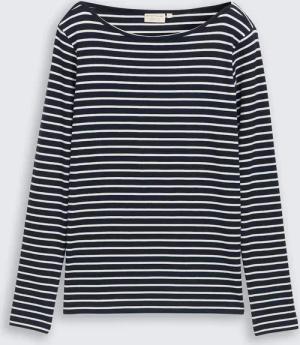 TOM TAILOR Damen Langarmshirt mit Streifenmuster, blau, Gestreift, Gr. XXL