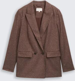 TOM TAILOR Damen Loose Fit Blazer, braun, Meliert, Gr. 36