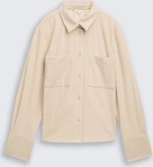 TOM TAILOR Damen Loose Fit Cordbluse, braun, Uni, Gr. 38