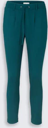 TOM TAILOR Damen Loose Fit Stoffhose, grün, Uni, Gr. 46/32