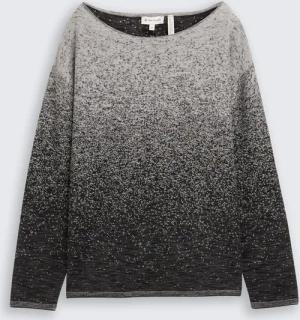 TOM TAILOR Damen Loose Fit Strickpullover mit Farbverlauf, schwarz, Farbverlauf, Gr. XS