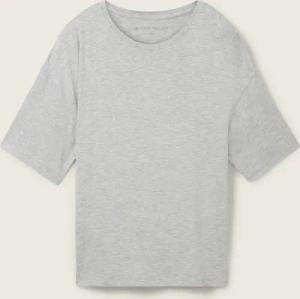 TOM TAILOR Damen Loungewear T-Shirt in Melange Optik, grau, Meliert, Gr. M/38