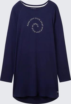 TOM TAILOR Damen Nachthemd mit Print, blau, Print, Gr. XXL/44