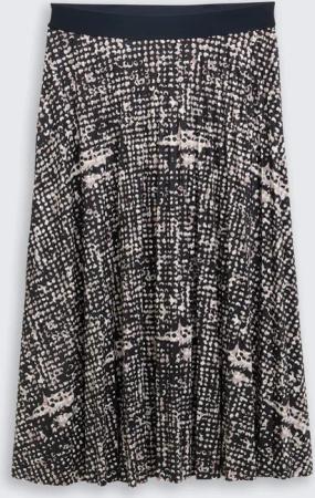 TOM TAILOR Damen Plissee Midi-Rock, blau, Uni, Gr. 40