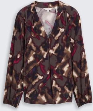 TOM TAILOR Damen Plus Size - Bluse mit Muster, braun, Gemustert, Gr. 54