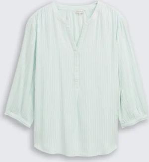 TOM TAILOR Damen Plus Size - Bluse mit Streifenmuster, grün, Gestreift, Gr. 48