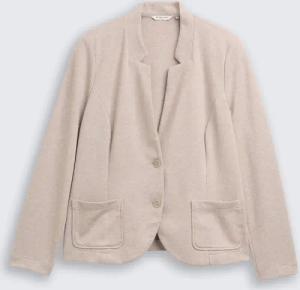 TOM TAILOR Damen Plus Size - Fitted Blazer, braun, Meliert, Gr. 44