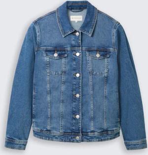 TOM TAILOR Damen Plus Size - Jeansjacke mit Bio-Baumwolle, blau, Uni, Gr. 48
