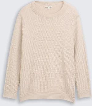 TOM TAILOR Damen Plus Size - Loose Fit Strickpullover aus Baumwolle, braun, Uni, Gr. 50