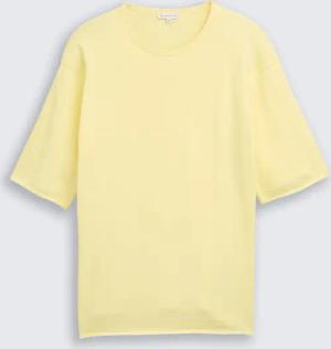 TOM TAILOR Damen Plus Size - Loose Fit Strickpullover mit Kaschmir-Anteil, gelb, Meliert, Gr. 44