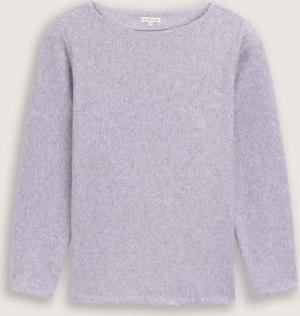 TOM TAILOR Damen Plus Size - Soft-Touch Sweatshirt mit Knopfdetails, lila, Meliert, Gr. 44