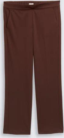 TOM TAILOR Damen Plus Size - Straight Hose, braun, Uni, Gr. 46