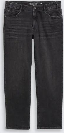 TOM TAILOR Damen Plus Size - Straight Jeans, schwarz, Uni, Gr. 44