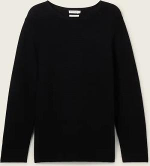 TOM TAILOR Damen Plus Size - Strickpullover aus Bio-Baumwolle, schwarz, Uni, Gr. 50