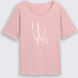 TOM TAILOR Damen Plus Size - T-Shirt mit Print, rosa, Uni, Gr. 46