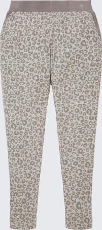 TOM TAILOR Damen Pyjama-Hose mit Leo-Print, grau, Animalprint, Gr. M/38