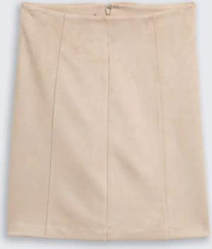 TOM TAILOR Damen Rock in Wildleder-Optik, grau, Uni, Gr. 42